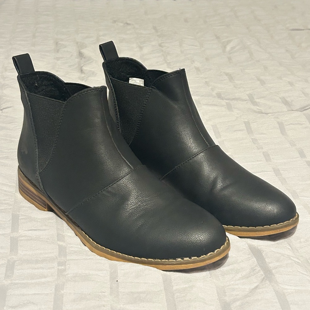 Rocket Dog Black Leather Ankle Boots